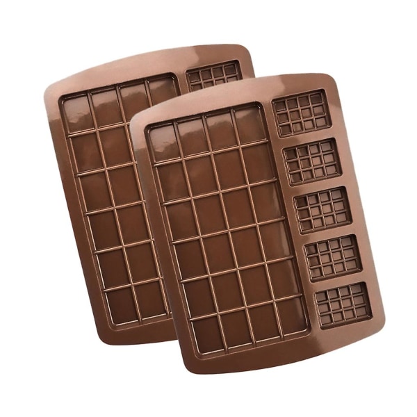 2 stk. Chokoladeforme DIY Silikone Gitter Iskubebakker Non-stick