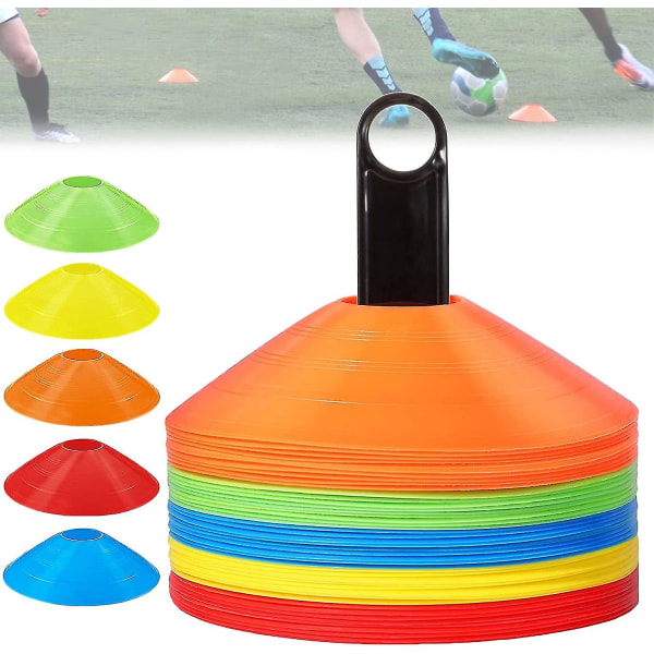 Pro Disc kegler (sæt med 50), fodbold kegler med holder, smidighed