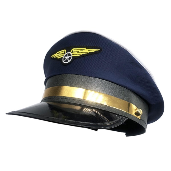 Snygg kaptenhatt Pilothatt Cap med märke justerbar åttakantig hatt