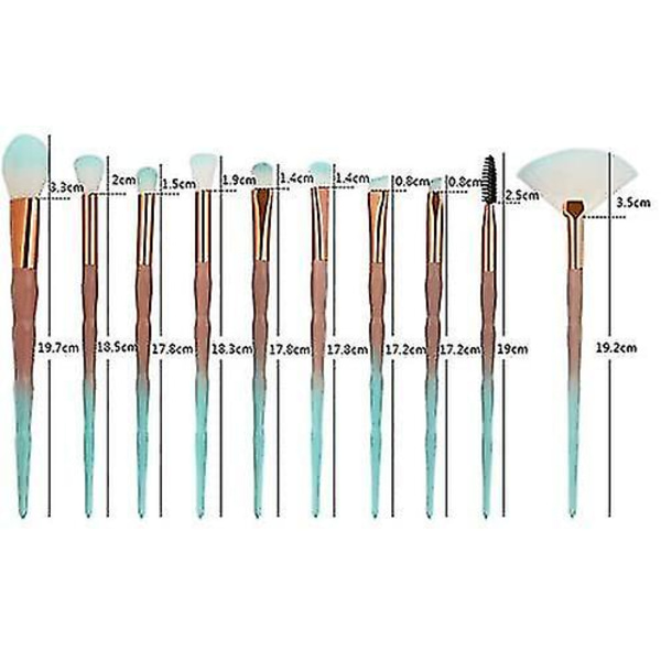 20 stk. Professionelt Syntetisk Foundation Makeup Brush Set (lilla)