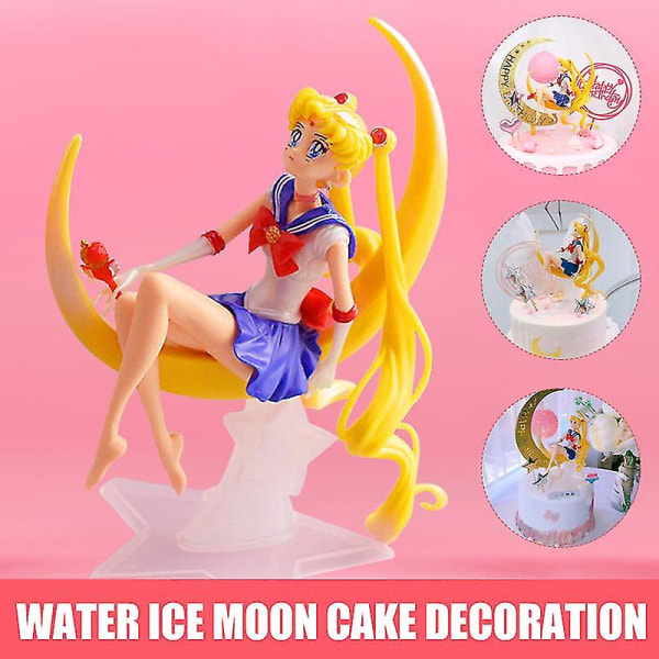 Sailor Moon Kakedekorasjon Actionfigur Leker Figur For