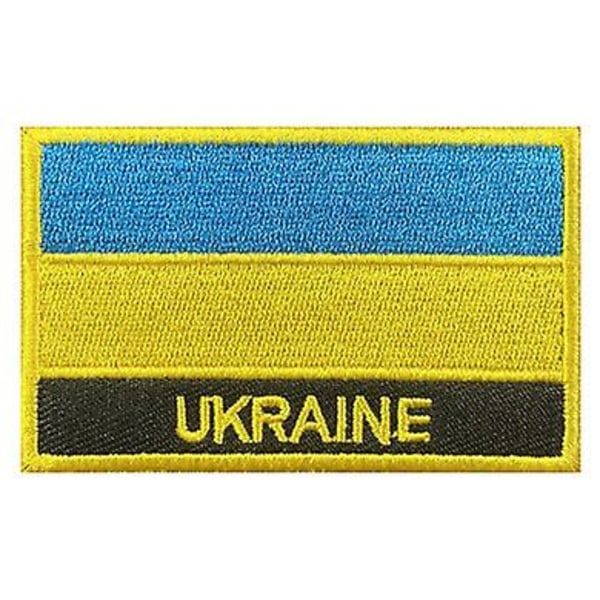 5 st Ukraina flagglappar Ukraina sköldlappar Broderade lappar Morallappar Applikation Fästdon Krok och ögla (emblem)