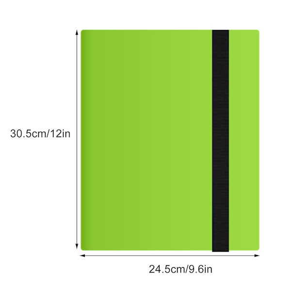 Bestsalecard Opbevaringsbog Kortalbum Mappe, 9 Slots, 360 Side Loading Pocket Mappe Green Nine squares