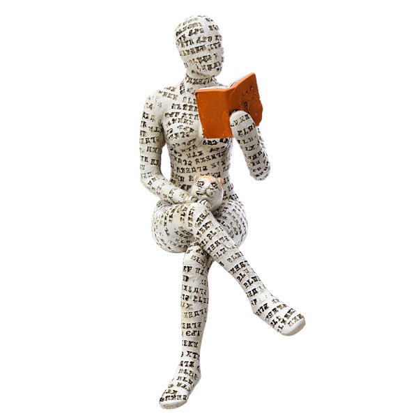 Hjemmeindretning Pulp Læsende Kvinde Figur Thinker Statue Æstetisk Skulptur W310-02