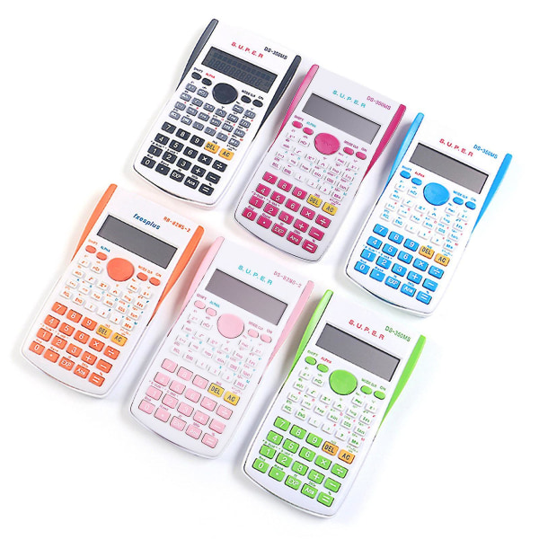 Bærbar studentvitenskapelig kalkulator 2-linjers display 240 funksjoner elektronisk Pink