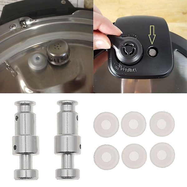Flotterventiltätning för Instant Pot-reservdelar med 6 tätningslister silver