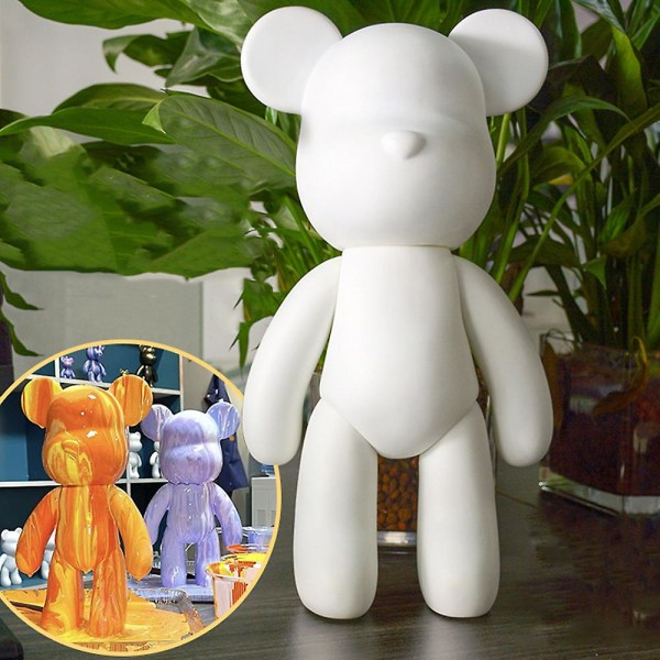 DIY Måla Teddy Bear Violent Bear Kit Set Fluid Måleri Kreativ Heminredning C