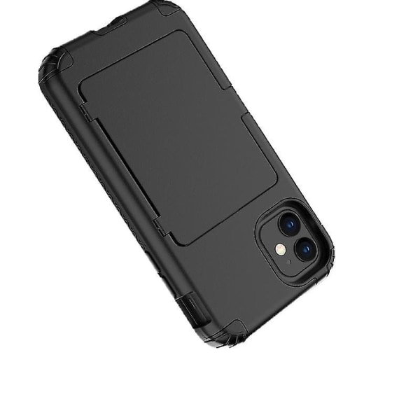 Flip Phone Case Vanity Mirror Anti-drop silikonilla, sopii malleihin Iphone 7/7 Plus, Iphone 6 6s Plus /, Iphone 6 / 6s, Iphone 8/ 8plus (musta)