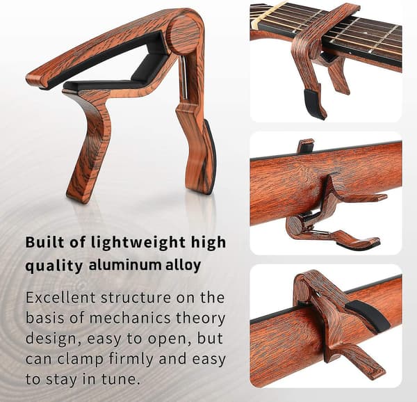 Capodaster Capodaster Guitar Capo Capo Valmistettu Pähkinäpuusta D