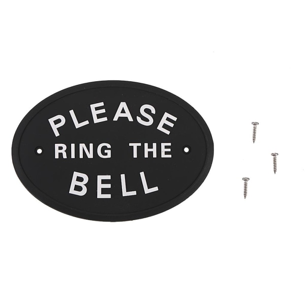 Dørplakett Vennligst ring på Bell Sign Dekor Entrance Indicator