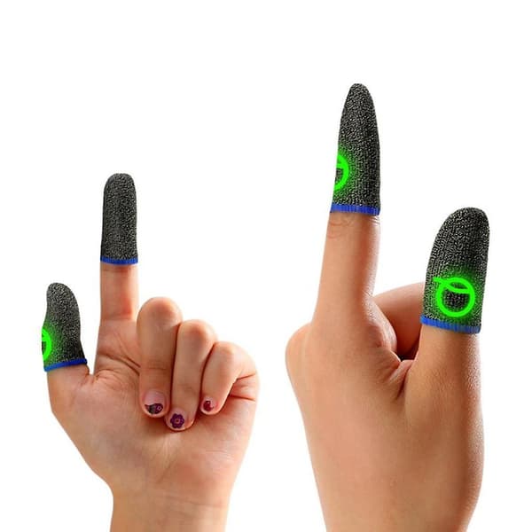 2 stk. Lysende Mobil Controller Fingers Cots Sleeves Universal