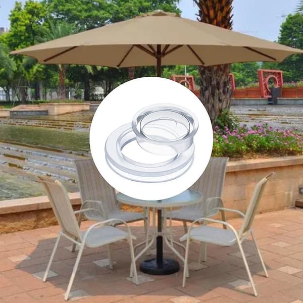 Paraplyhullringplugg og hette sett for uteplassbord 2 tommer klar