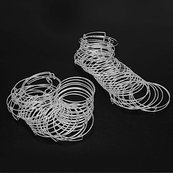 60 ställbara armband i expanderbar design, justerbara trådarmband för kvinnor, gör-det-själv-smyckestillverkning,