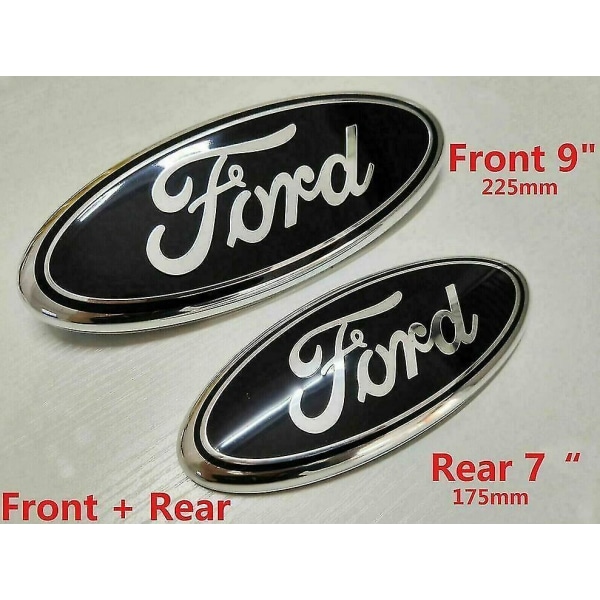 Ford Transit främre bakgaller svart emblem för motorhuv 2006-2014 Mk6 Mk7