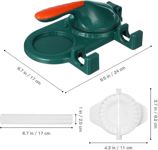 Nyeste 3-i-1 Dumpling Maker, Dumpling Ravioli Maker Press, Empanada Maker Press, Wonton Form, Dumpling Lagingsverktøy For Dumpling Wrapper Deigstempel