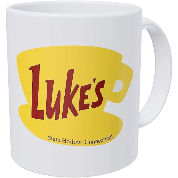 Rolig kaffemugg för Thinker Art - 11oz keramik - Luke's Diner. Bästa presenten eller souveniren.