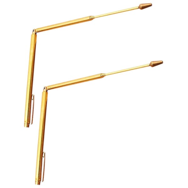 2 st Dowsing Rods Bärbara Dowsing Rods Koppar Divining Probe Rods För Utomhus
