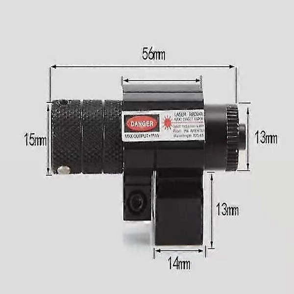 Mini infraröd lasersikte upp, ner, vänster och höger justerbar laserficklampa med hög transmittanslins lärarpenna instrument (rött ljus + 11 och 22m