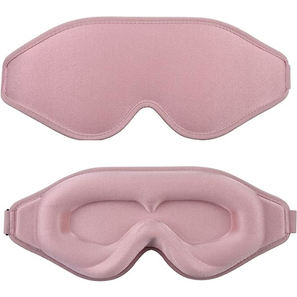 3D-sömnmask för kvinnor för män, Super Comfort Eye Mask för att sova och L Pink