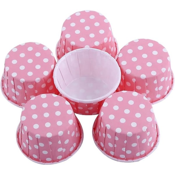 100 stk papirkakeformkoppholder Muffin Baking Cup For Party 7 farger (rosa)