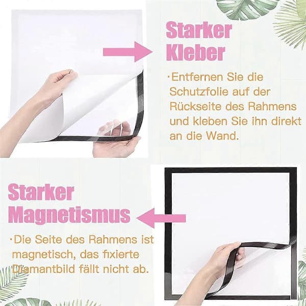 6-pack Ram, Målningsbildram 25x25cm, Magnetisk Bildram för Bilder