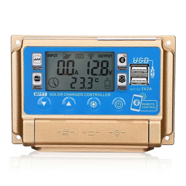 Solcellsladdningsregulator Adaptiv MPPT Solcellsladdningsregulator med Bluetooth 12V/24V Solcellsladdningsregulator-30A
