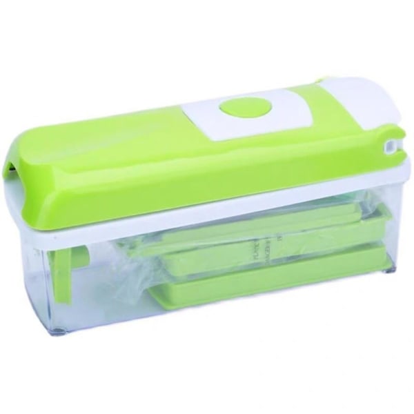 Mandolin Slicer Dicer, All-in-One Slicer Cutter, Frukthackare (12 delar, Grön)
