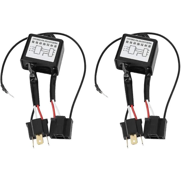 Omvänd polaritets negativ omkopplingssele - Omvänd 2 st LED-omvandlaradapter för H4