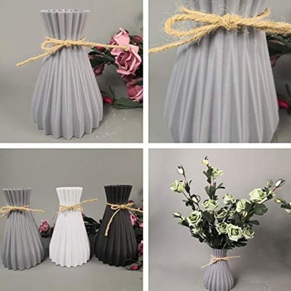 Vase Dekorativ vase til bryllupper, festivaler og fester 17 * 10 * 7cm grå 2 stk grey