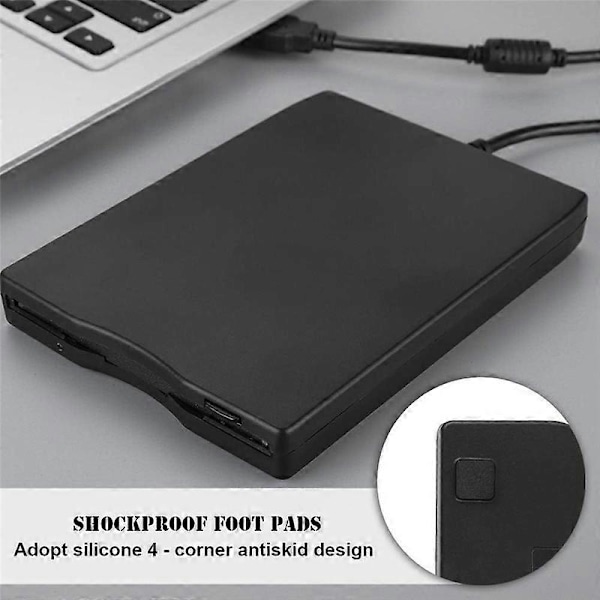 USB Diskettstasjon Leser 3.5In for 7 8 2000 XP Vista PC