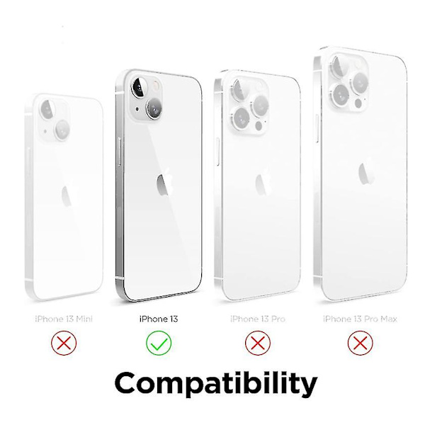 Chronus nestemäinen silikonikotelo yhteensopiva iPhone 13 -kotelon kanssa (6,1 tuumaa), koko kehon suojaus - 3-kerroksinen iskunkestävä puhelinkotelo (punainen)