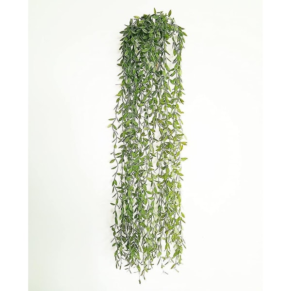 5 stykker kunstig vedbend blad krans planter vinranker hængende grønne blade efeu hjem
