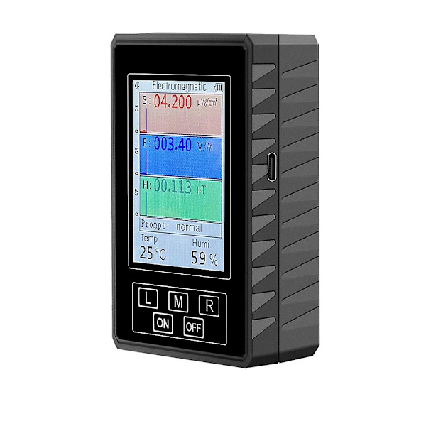 Br-9a Xr2 Pro Elektromagnetisk strålningsdetektor Emf-mätare Svart Miljötestinstrument Br 9a