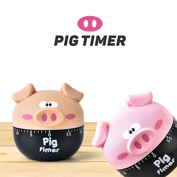 60 minut Cartoon Form Timer Dial Plastik Ur Mekanisk Madlavning