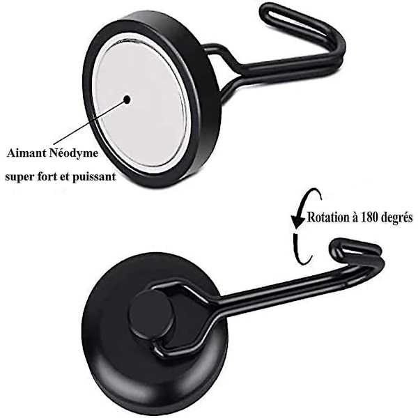 Vahva magneettinen koukku 14 kg 20d magneettinen jääkaappikoukku musta Ne