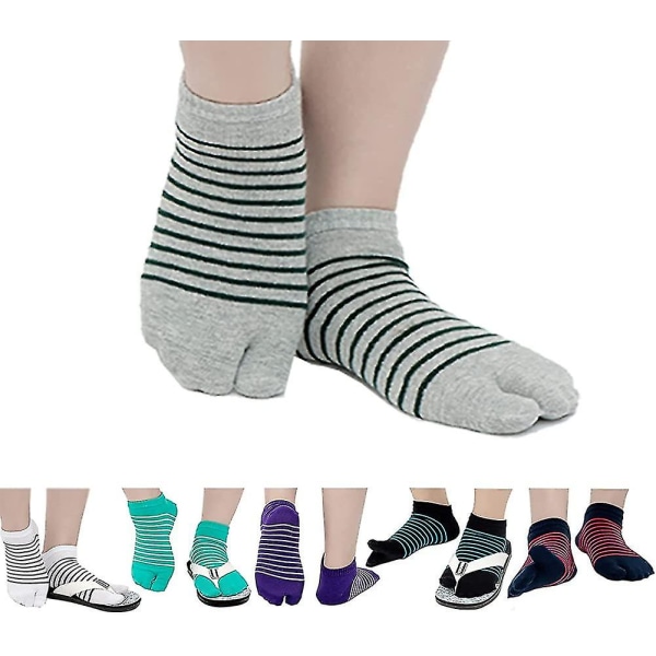 Tåstrumpor Bomull Athletic Toe Separator Socks - Five Finger Strumpor/ Flip Flop Tab