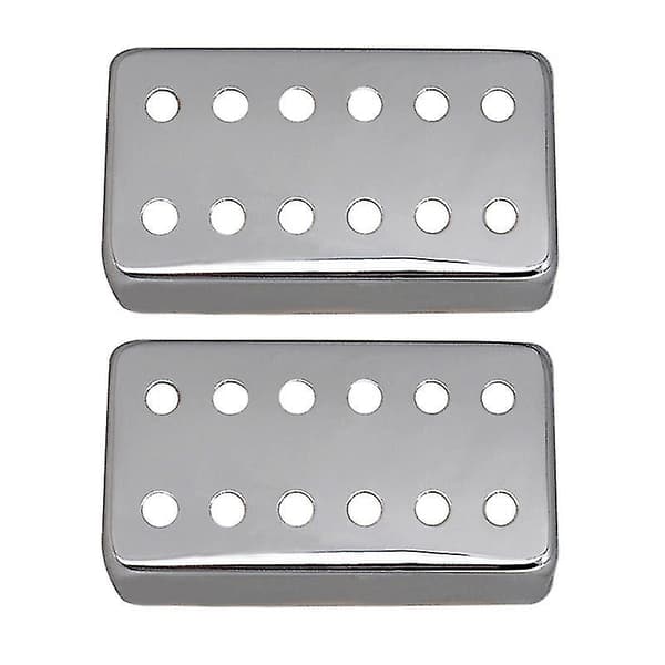 Mässing Gitarr Enstaka Pickup-skydd 50+52mm För Lp Elektrisk Gitarr Tillbehör Silver