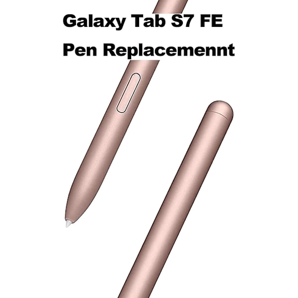 Tab S7 FE Pen-erstatning S Pen uten Bluetooth for Samsung Galaxy Tab S7, Tab S7+ Plus, Tab S7 FE Stylus Pen (Rosegull) + Spisser/Nibs