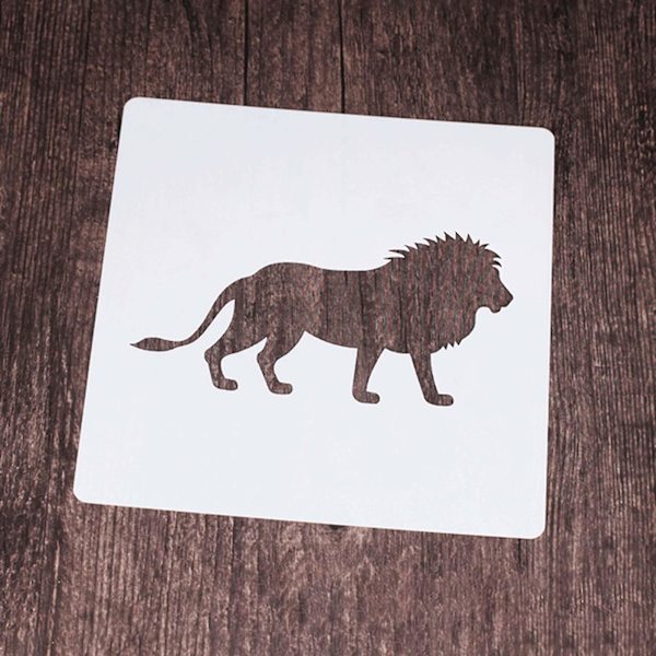 Gør-det-selv stencils med dyremotiver - Malingsskabeloner til gør-det-selv kunst, scrapbog og journal - 9 stk.