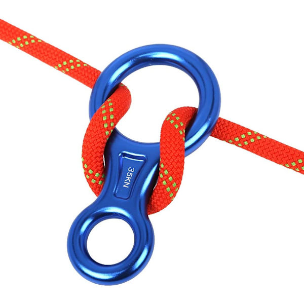 Redningsfigur 8 Descender Klatreudstyr Nedkørselsudstyr 35KN/3500kg 7075 Aluminiumlegering Riggingplade til Klatring Sikring og Rappelling Enhed