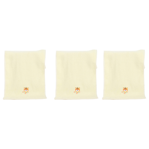 Handduk 3 Tjocka Absorberande Små Handdukar för Ansiktsrengöring, Hem Spets Cartoon Handdukar 25*50cm orange
