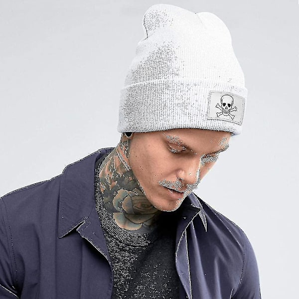 Skeleton Skull Beanie Halloween Vinter Hat Beanie Mænd Kvinder Cuffed Beanie
