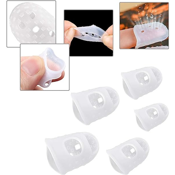 Gitarr Fingertoppsskydd - 40 st Silikon Gitarrfinger, Sömnad och Broderi