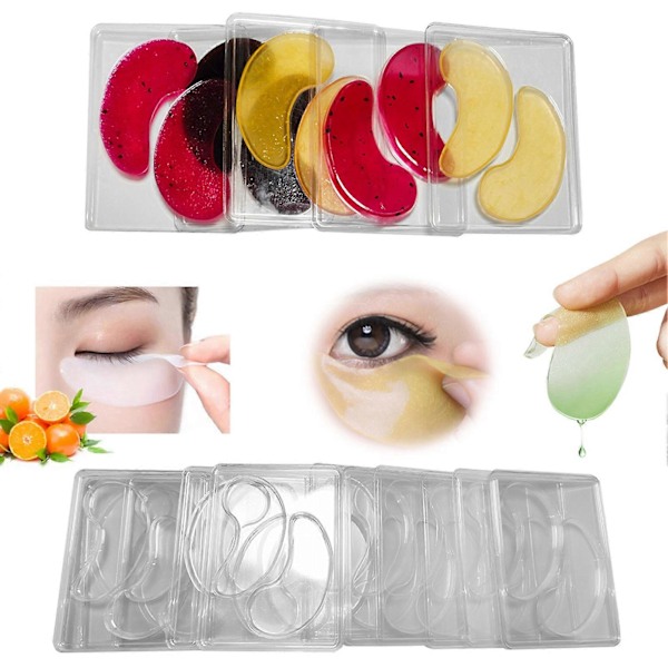 12 stk. DIY Under Eye Patches Forme Sikker Sund Naturlig Genanvendelig Transparent Øjenmaske Patch Bakke Plade CNO.121389