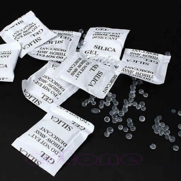 Sachets Desiccant 100 Pakker  Lot Silica Gel Pouches Fuktighetsbestandig