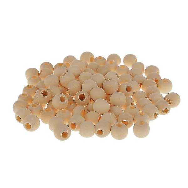 1 Pack Of 20 Round Single Holes Natural Wood Beads - 12 Mm