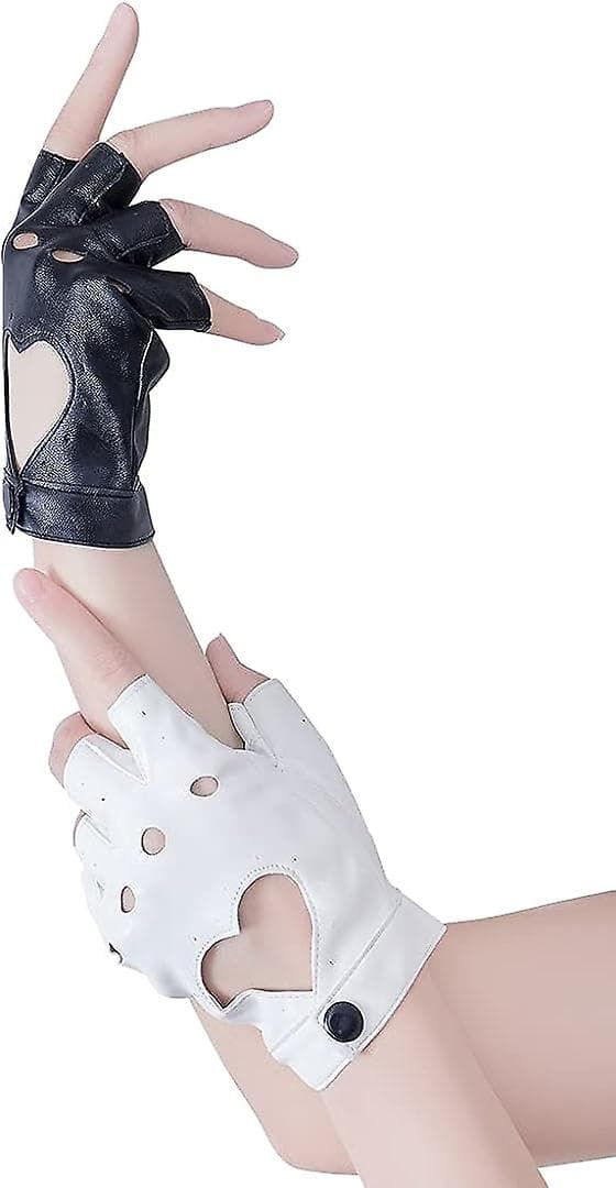 Danganronpa Hvite Sorte Monokuma Cosplay Hansker - Halloween Tilbehør