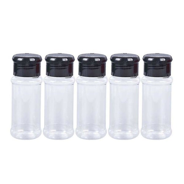 5pcs Salt Pepper Jars Plastic Seasoning Bottles Spice Jar Bbq Kitchen Supplies