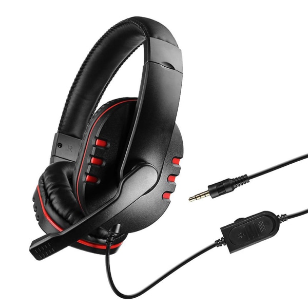 3,5 mm Gaming Headset Stereo Ljud Dator Laptop Hörlurar med kabel