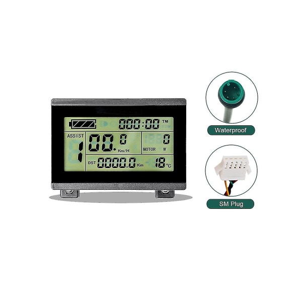 Ebike 24v36v48v72v Kt Lcd3 Display Intelligent Mätare för Elcykelnavmotoromvandlingskit